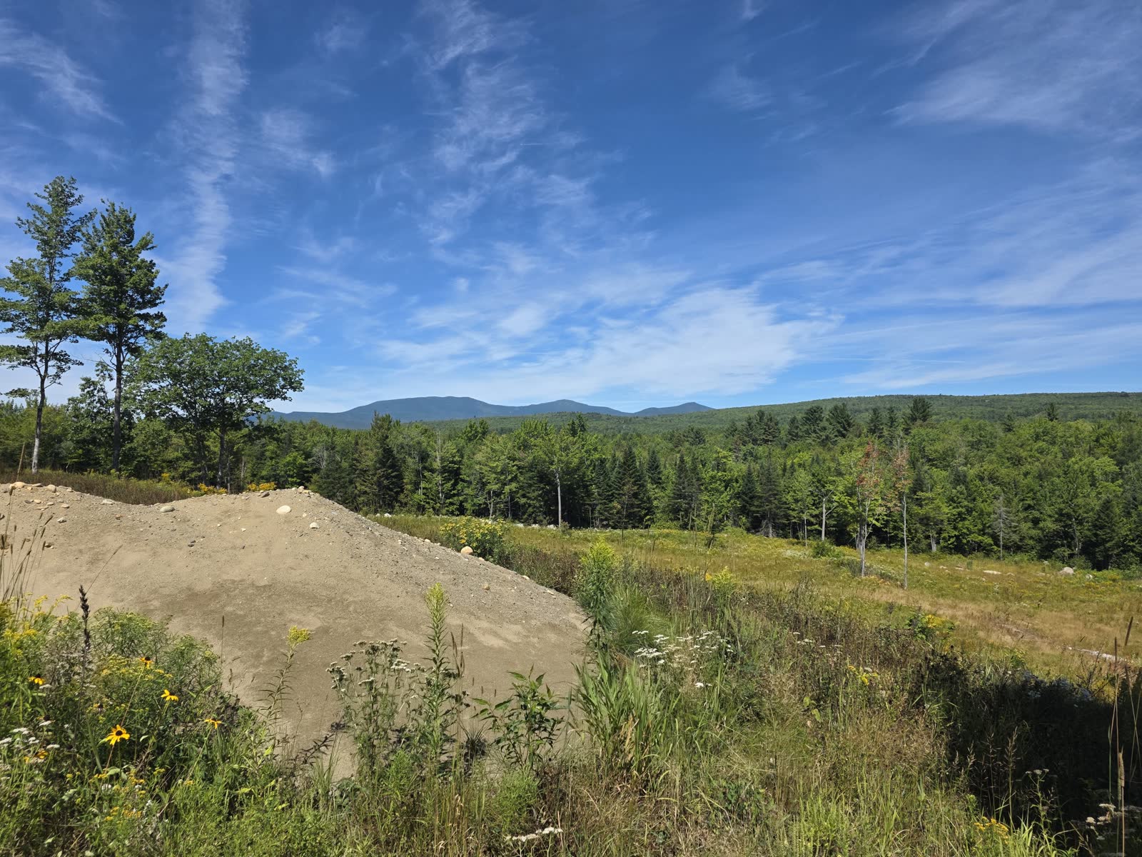 Site clearing building lot winter construction phillips maine