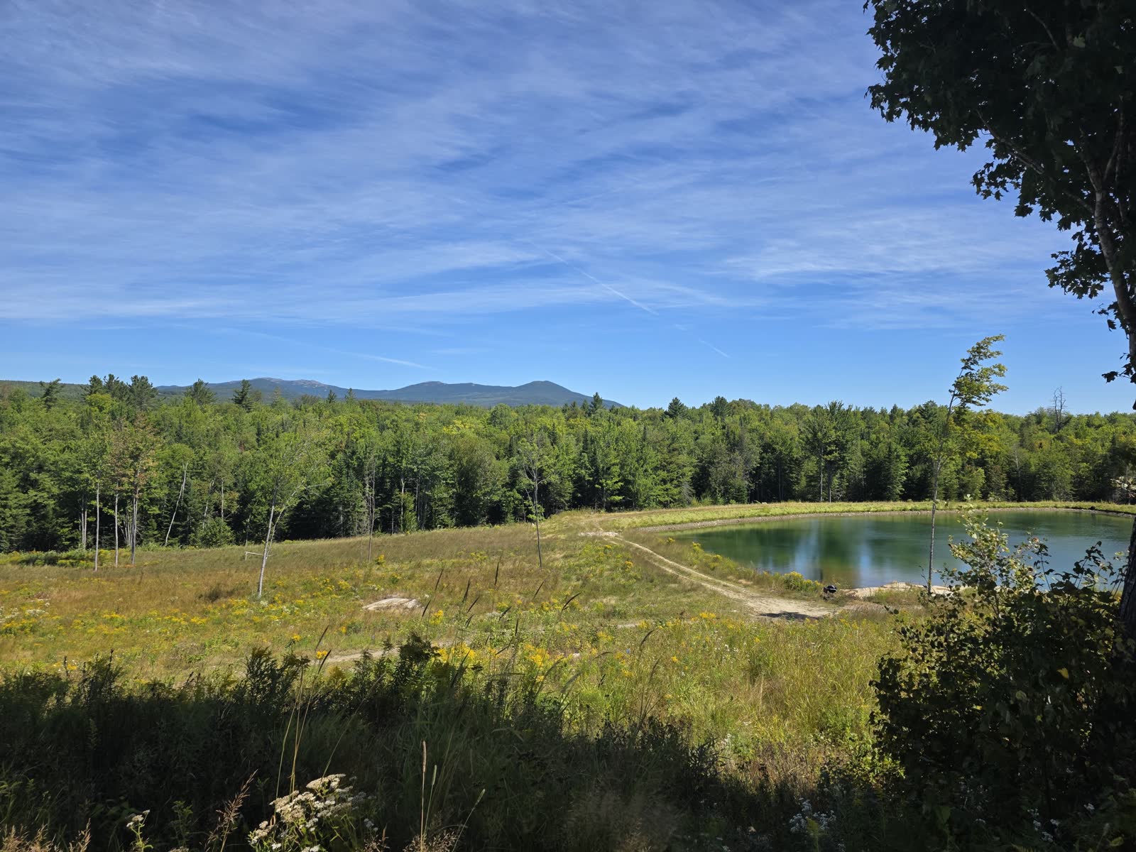 Site clearing building lot winter construction phillips maine