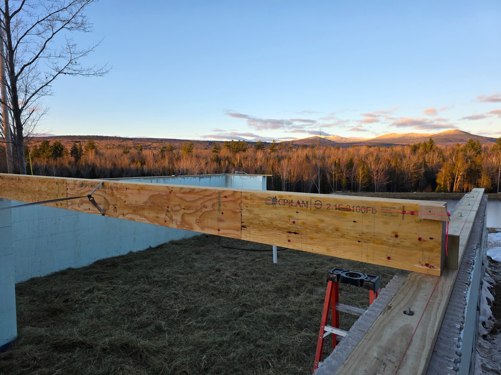 Foundation walls backfill winter construction phillips maine
