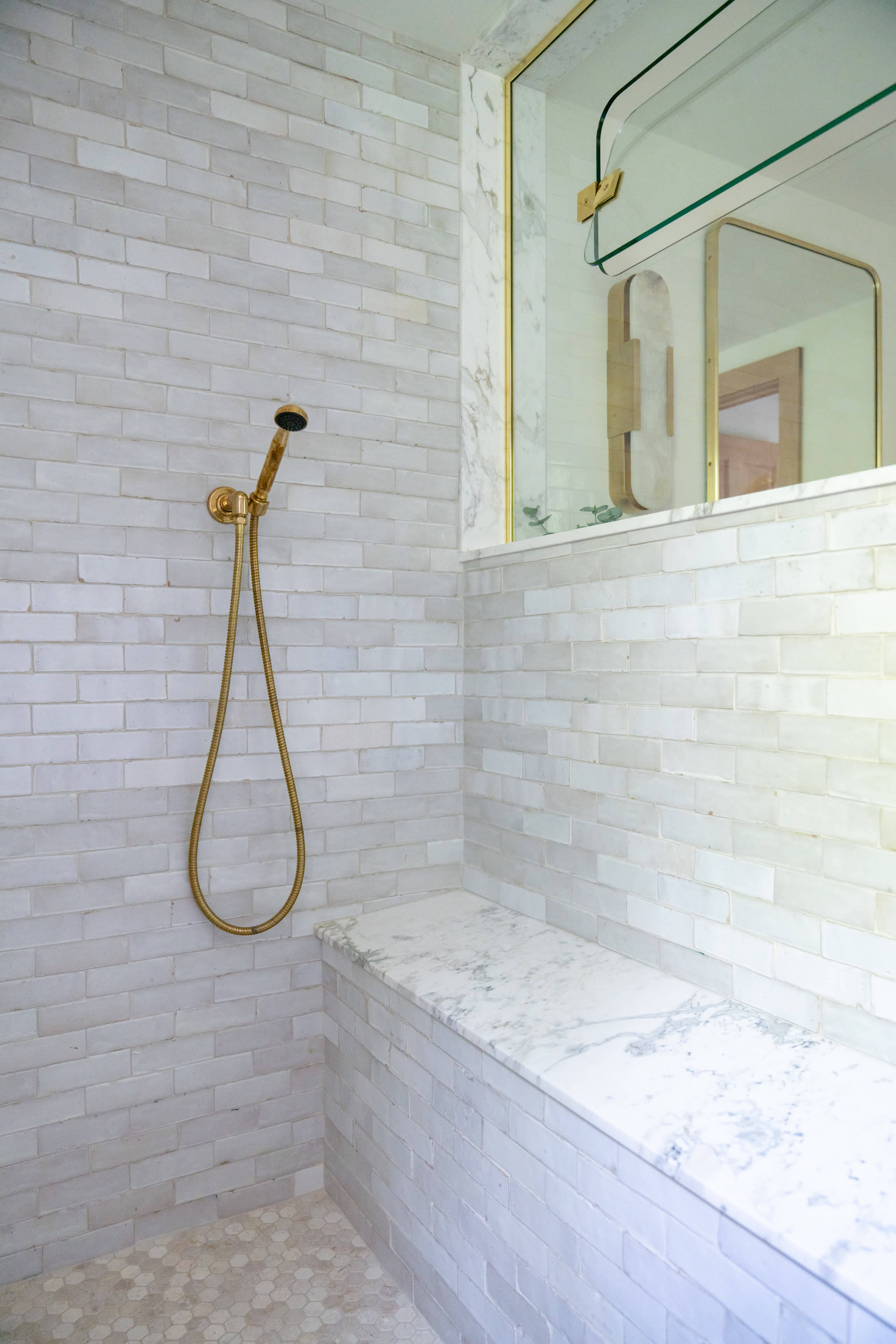Marble subway shower bench winter construction phillips maine