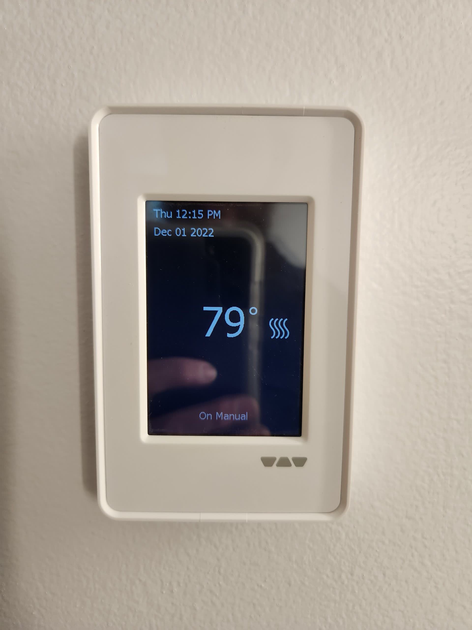 Radiant floor thermostat winter construction bathroom remodel maine
